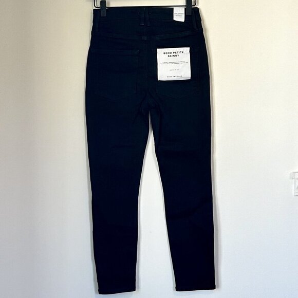 NWT Good American Always Fits Good Petite Skinny in Black - Size 6-12 - Picture 8 of 10